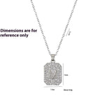 Japanese And Korean Style Niche Temperament Fashion M Letter Brand Pendant Titanium Steel Necklace