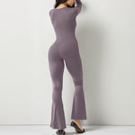 Women's Long Sleeve Waist Shaping and Hip Lift Jumpsuit