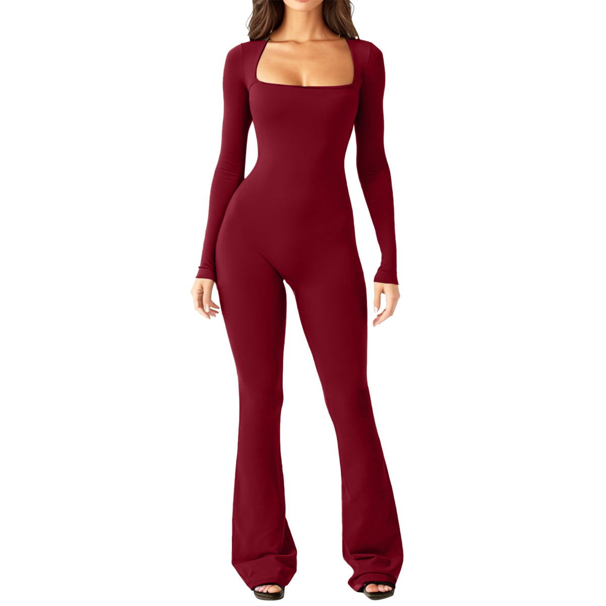 Women's Long Sleeve Waist Shaping and Hip Lift Jumpsuit