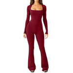 Women's Long Sleeve Waist Shaping and Hip Lift Jumpsuit