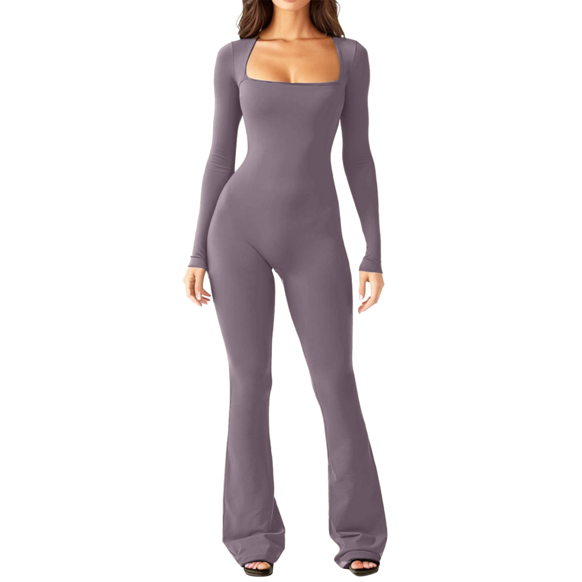 Women's Long Sleeve Waist Shaping and Hip Lift Jumpsuit