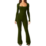 Women's Long Sleeve Waist Shaping and Hip Lift Jumpsuit