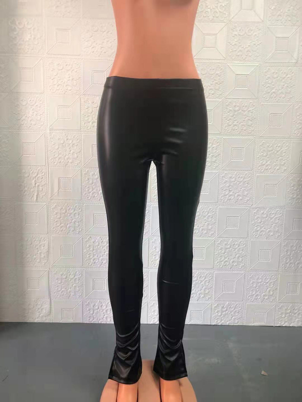 Women's New Slim Fit Micro-pull PU Leather Pants