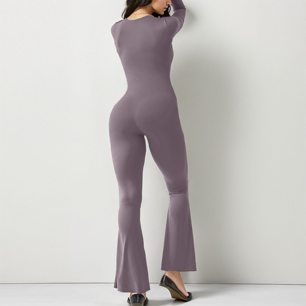 Women's Long Sleeve Waist Shaping and Hip Lift Jumpsuit