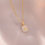 Japanese And Korean Style Niche Temperament Fashion M Letter Brand Pendant Titanium Steel Necklace