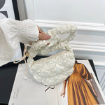 Pleated Cloud Bag Advanced Bright Face Color Shoulder