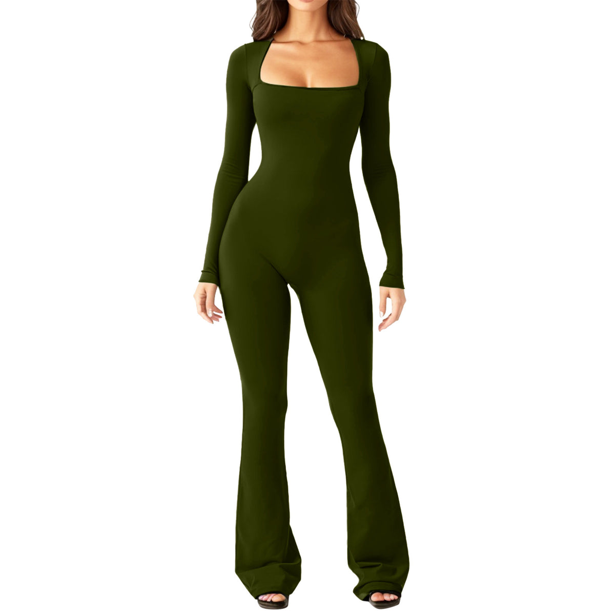 Women's Long Sleeve Waist Shaping and Hip Lift Jumpsuit