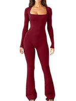 Women's Long Sleeve Waist Shaping and Hip Lift Jumpsuit