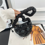 Pleated Cloud Bag Advanced Bright Face Color Shoulder