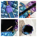 Women's Colorful Large Capacity Diamond Embroidery Thread Handbag