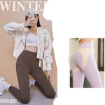 Fall Winter Cationic Velvet Thermal Shark Pants With Tummy Tuck And Butt Lift