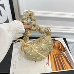 Pleated Cloud Bag Advanced Bright Face Color Shoulder