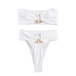 Women's Bandeau Split Swimsuit Bikini