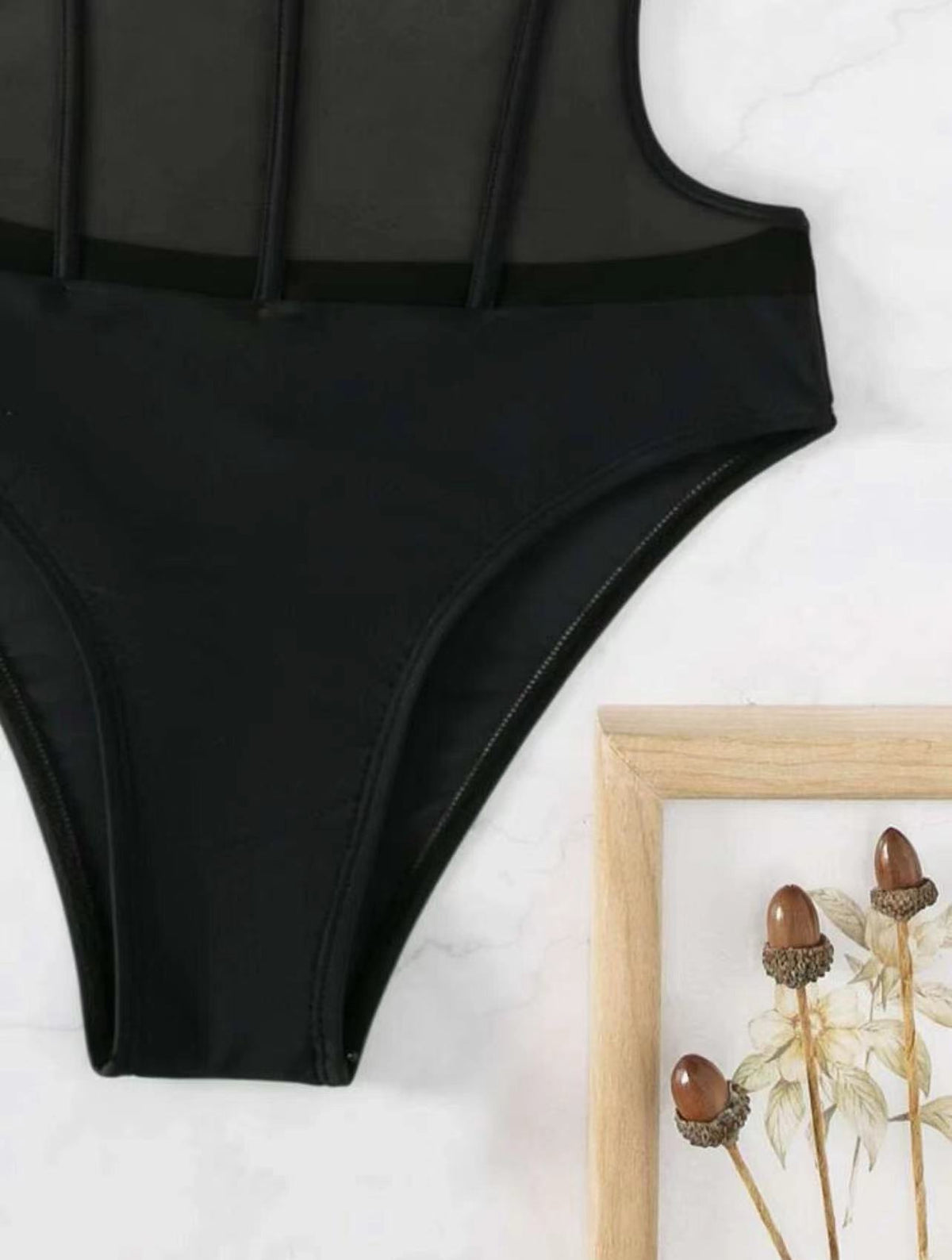 Lady Sexy One-piece Spun Yarn Swimsuit Bikini