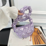 Pleated Cloud Bag Advanced Bright Face Color Shoulder