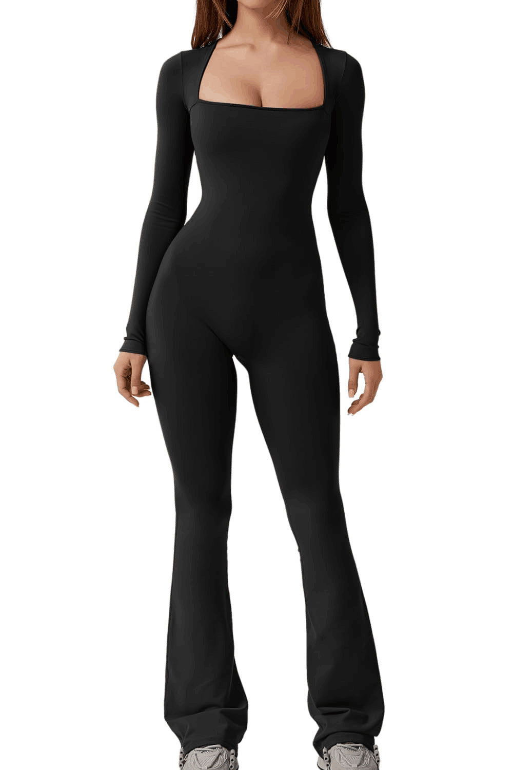 Women's Long Sleeve Waist Shaping and Hip Lift Jumpsuit