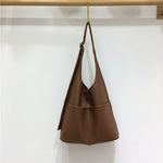 Simple Easy Matching Tote Bag Soft Leather Large Capacity Shoulder Bag