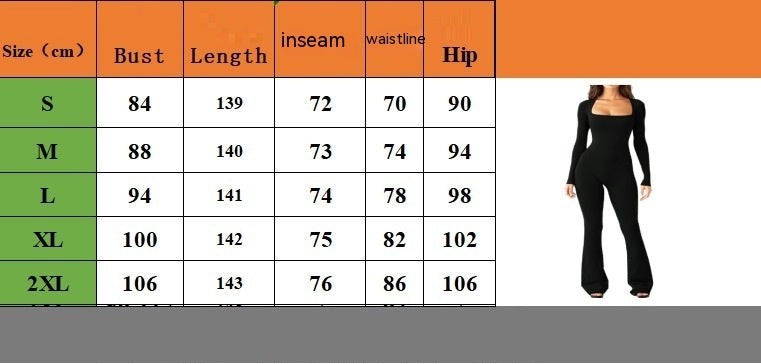 Women's Long Sleeve Waist Shaping and Hip Lift Jumpsuit