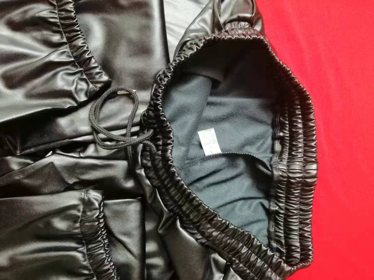 Basic Women's All-match PU Leather Pants
