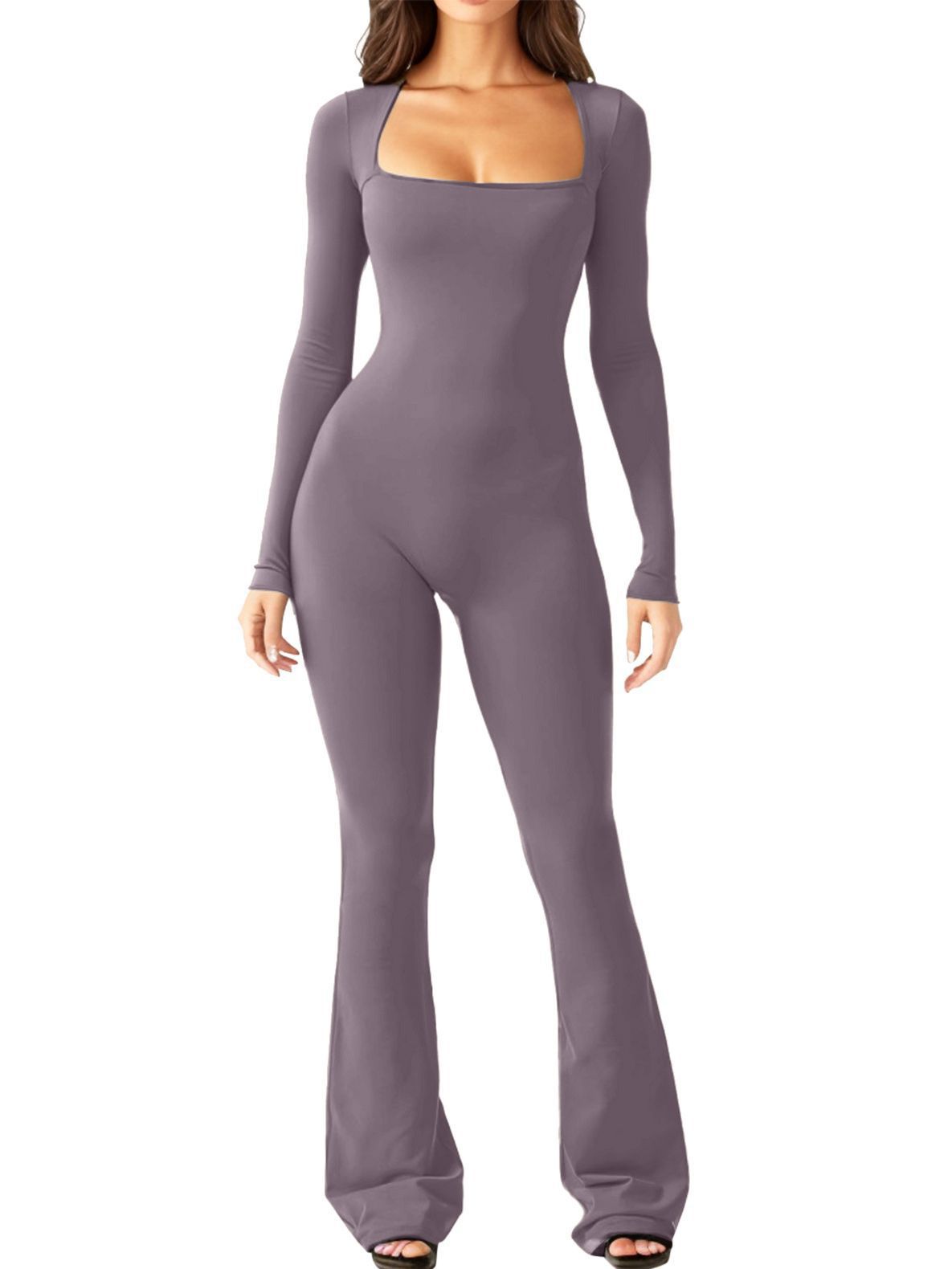 Women's Long Sleeve Waist Shaping and Hip Lift Jumpsuit