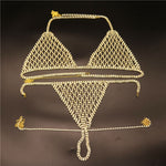 Rhinestone-embellished Cutout Vest And Briefs Set Of Two